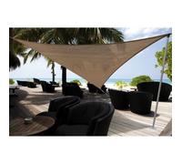 Jardiline Voile d'ombrage triangulaire Austral 5 x 5 x 5 m polyéthylène tressé Brun havane