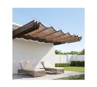 Voile Pare-Soleil rétractable en Forme de Vague，Store Coulissant ondulé indéchirable,Voile d'Ombre de Vague Rétractable，Voile d’ombrage Confort Frais pour Jardin(W1.3*L18m/W4.26*L59.05ft)