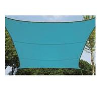 Perel Voile d'ombrage, Toile ombrage, Toile extérieure terrasse, imperméable, Protection Contre UV, 4 Anneaux en O en Acier Inoxydable, 3.6 x 3.6 m, 160 g/m², Polyester, carrée, Bleu Ciel