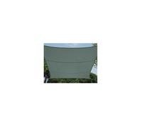 Perel Tools Voile solaire carré – 5 x 5 m, Polyester 160 g/m², imperméable, Gris vert