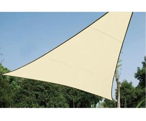 Voile Solaire Perm,able - Triangle - 5 X 5 X 5 M - Couleur : Champagne