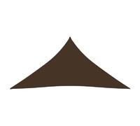 Voile toile d'ombrage parasol tissu oxford triangulaire 3,6 x 3,6 x 3,6 m marron