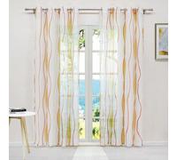 Voile transparent à motif ondulé - Pièce unique - 1 pièce