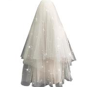 Voiles de mariée en dentelle, Voile de mariée en dentelle et tulle | Multicolore 90-150 cm Mariage EVJF :(Champagne,120)