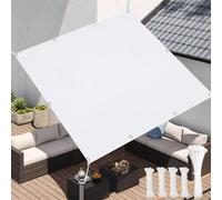Voiles-D'ombrage 0.7x3m Rectangulaire Imperméable Bords Droits Oxford 420D Toile d'ombrage avec 95% Protection UV Convient pour Les Terrasses,Jardins,Blanc