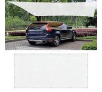 Voiles d'ombrage 165 x 560 cm HDPE Tissue Respirant & 95% UV Protection Filet Résistant Aux UV Tissu d'ombrage avec Œillets avec Cordes, sans Perçage pour Balcon, Terrasse, Blanc