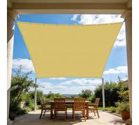 Voiles d'ombrage Imperméable 2.8 x 2.8 m D'Ombrages UV Protection Paresoleil Jardin Balcon Multi Couleur Taille Toiles Pourjardin, Terrasse, Balcon, Extérieur, Jaune Sable