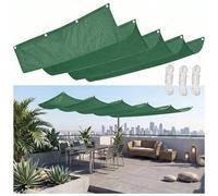 Voiles d'ombrage pour Patio Rétractable 270x700cm Vert foncé Forme Vague,Toile pour Pergola Imperméable en Tissu Oxford,Climatisation Naturelle et Dissipation de Chaleur