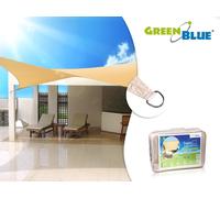Voile d'ombrage Parapluie Protection contre la pluie Protection visuelle Protection UV Carré Crème 3,6 m