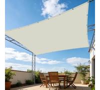Voiles Ombrages 2.5 x 4.5 m Cordon de Montage Inclus Filet Dombrage Rectangle avec Oeillets et Cordons pour Jardin Terrasse Extérieur Patio Piscine Balcon, Blanc cassé