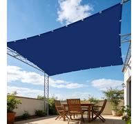 Voiles Ombrages 2.5 x 4.5 m Cordon de Montage Inclus Filet Dombrage Rectangle avec Oeillets et Cordons pour Jardin Terrasse Extérieur Patio Piscine Balcon, Bleu Foncé