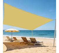 Voiles Ombrages 2.6 x 2.8 m Imperméableanti UV Protection Voiles d'ombrage Respirant pour Patio Jardin Terrasse Extérieur, Sable, Jaune Sable