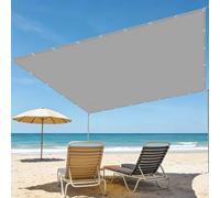 Voiles Ombrages 2.6 x 2.8 m Toile Imperméable Voile d'ombrage Terrasse Contre Le Vent pour Jardin Terrasse Extérieur Patio Piscine Balcon, Gris Clair