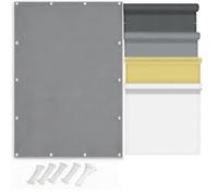 Voiles Ombrages 4x8m Imperméable Filet Ombrage Rectangulaire 90% UV Tissu D'Ombrage Coupe-Vent Toile Voile Polyester pour Serre Jardin Pergola Pet House Gris foncé