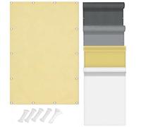 Voiles Ombrages 6x9m Imperméable Filet Ombrage Rectangulaire 90% UV Tissu D'Ombrage Coupe-Vent Toile Voile Polyester pour Serre Jardin Pergola Pet House Jaune