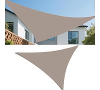 Voiles Ombrages Imperméable 2x2x3M Triangulaire Bache Ombrages Toiles D'ombrages Filet Ombrages Protection Solaire Polyester pour Jardins Balcons Terrasses avec Anneau D et Cordons Kaki