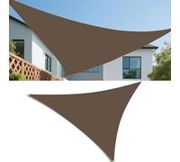 Voiles Ombrages Imperméable 2x2x3M Triangulaire Bache Ombrages Toiles D'ombrages Filet Ombrages Protection Solaire Polyester pour Jardins Balcons Terrasses avec Anneau D et Cordons Brun