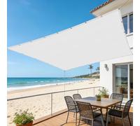 Voiles Ombrages Rectangulaire 1.6 x 2.8 m Imperméableanti Auvent Imperméable Protection Solaire Jardin Contre Le Vent Pourjardin, Terrasse, Balcon, Extérieur, Blanc