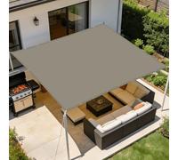 Voiles Ombrages Rectangulaire 1.8 x 2.8 m Imperméableanti Bache Ombrages Exterieur Contre Le Vent pour Patio Jardin Terrasse Extérieur, Sable, Taupe