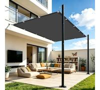 Voiles Ombrages Rectangulaire 1.8 x 7.5 m UV Protection avec Oeillets Tissu Polyester Multi Couleur et Taille Toile d'ombrage pour Terrasses Balcons et Jardins, Gris Foncé