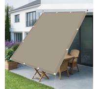 Voiles Ombrages Rectangulaire 150 x 700 cm 98% UV Protection PES Résistant à l'eau Rectangulaire Protection Solaire Durable Toile Ombrage Imperméable pour Patio Jardin, Kaki