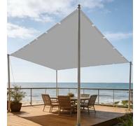 Voiles Ombrages Rectangulaire 2.5 x 4.5 m Plusieurs Tailles et Coloris Toile Solaire Voile Multi Couleur Taille Toiles pour Patio Balcon Jardin Terrasse Extérieur, Gris Clair