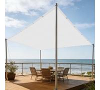 Voiles Ombrages Rectangulaire 2.5 x 4.5 m Plusieurs Tailles et Coloris Toile Solaire Voile Multi Couleur Taille Toiles pour Patio Balcon Jardin Terrasse Extérieur, Blanc