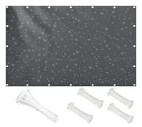 Voiles Ombrages Rectangulaire 2.5x5.5m Imperméable Bache Ombrages Toiles D'ombrages Filet Ombrages pour Patio Jardin Terrasse Extérieur Balcon avec Oeillets et Cordons,Gris foncé