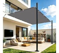 Voiles Ombrages Rectangulaire 2.6 x 4.5 m UV Protection avec Oeillets Tissu Polyester Multi Couleur et Taille Toile d'ombrage pour Terrasses Balcons et Jardins, Gris Clair