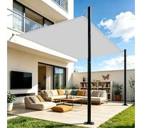 Voiles Ombrages Rectangulaire 2 x 4 m UV Protection avec Oeillets Tissu Polyester Multi Couleur et Taille Toile d'ombrage pour Terrasses Balcons et Jardins, Blanc