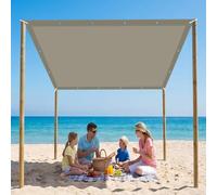 Voiles Ombrages Rectangulaire 230 x 600 cm Toile PES Résistant à l'eau Imperméable Bache Ombrages Imperméable Protection UV pour Terrasse/Clôture/Chenil/Camping/Piscine, Taupe