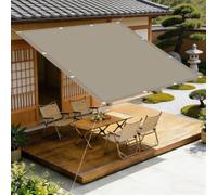 Voiles Ombrages Rectangulaire 70 x 700 cm 98% UV Protection PES Résistant à l'eau Rectangulaire Protection Solaire Durable Toile d'ombrage Voile Ombrage pour Patio Jardin, Kaki