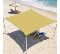 Voiles Ombrages Rectangulaire Imperméable 1.6 x 2.8 m Plusieurs Tailles et Coloris Toile d'ombrage Protection Solaire Contre Le Vent pour en Plein Air, Jardin Terrasse, Jaune Sable