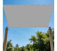 Voiles Ombrages Rectangulaire Imperméable 2.5 x 4.5 m Résistant à l'eau Bâche Dombrages Contre Le Vent pour Patio Jardin Terrasse Extérieur Balcon, Gris Clair