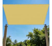 Voiles Ombrages Rectangulaire Imperméable 2.5 x 4.5 m Résistant à l'eau Bâche Dombrages Contre Le Vent pour Patio Jardin Terrasse Extérieur Balcon, Jaune Sable