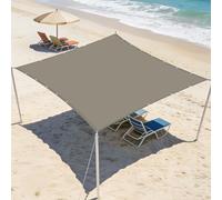 Voiles Ombrages Rectangulaire Imperméable 2 x 3 m Plusieurs Tailles et Coloris Toile d'ombrage Protection Solaire Contre Le Vent pour en Plein Air, Jardin Terrasse, Taupe