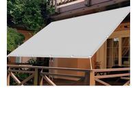 Voiles Ombrages Rectangulaire pour Terrasses 7.4 x 7.5 m Tissu Polyester UV Protection avec Oeillets Toiles D'Ombrages pour Terrasses Balcons et Jardins, Blanc