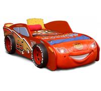 Voiture de course Lit avec matelas Lit d'enfant en rouge Lit de voiture McQueen Disney Cars