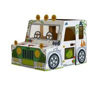 Voiture Dinosaure en Carton BANKERS BOX pour Enfants XL (81,5 x 79,5 x 97,7 cm) - Cabane en Carton à colorier, certifiée FSC et Recyclable, Jouet créatif Arts & Loisirs - Dès 3 Ans et +