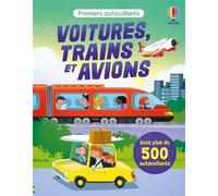 Voitures, trains et avions - Premiers autocollants (volume combiné) - Dès 3 ans - Sam Taplin - Usborne - broché - Document jeunesse