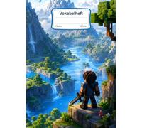 Vokabelheft Gamer: DIN A5, Liniert mit 2 Spalten für jeden Sprachunterricht in Schule & Freizeit mit 3D Block Design