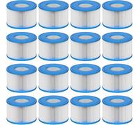 Vokowin Lot de 16 cartouches filtrantes Spa VI pour Bestway Miami, Monaco Lay-Z-Spa, Vegas, Palm Springs, Flowclear - Remplace la cartouche d'origine 58323