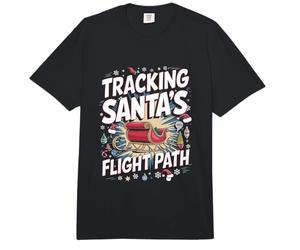 Vol du Père Noël - Contrôleur de trafic aérien - Astronome de Noël Comfort Colors Adult Heavyweight T-Shirt