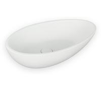 VOLAE - Vasque ovale à poser - Blanc - Design Elégant et Raffiné à Entretien Facile