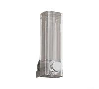 Volakebeing Distributeur de savon de salle de bain avec ventouse à fixation murale, capacité de 450 ml, récipient pour gel douche, matériau PET, sans perçage, design économiseur d'espace, gris