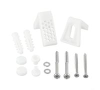 Volakebeing Kit de fixation au sol coudé en acier inoxydable avec boulons et couvercles à tête de vis pour une installation sûre des cuvettes de WC, bidet ou pour lavabo sur pied