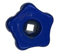 Volant de cylindre d'oxygène, pour bouton de valve ARGON, poignée à gaz, ouverture de 8 x 8 mm, construction métallique, prise en main facile pour soudure industrielle, bleu, paquet