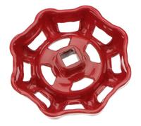 Volant de Vanne Rouge en Fonte, Poignée D'arrêt pour Robinet Industriel | Finition Rouge, Fond Plat, Ouverture et Fermeture Faciles, Flux, sans Perte de Pression