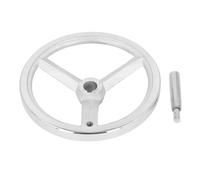 Volant rotatif de 250 mm de diamètre en fonte chromée à 3 rayons avec poignée rotative pour tour, fraiseuse, meuleuse, matériau durable, facile à utiliser, réglage précis, large