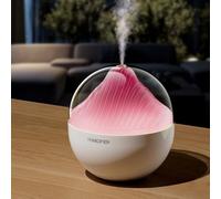 Volcano Humidificateur de paysage, 500 ml silencieux avec veilleuse pour chambre à coucher, maison, mini refroidisseur portable rechargeable pour bureau voiture